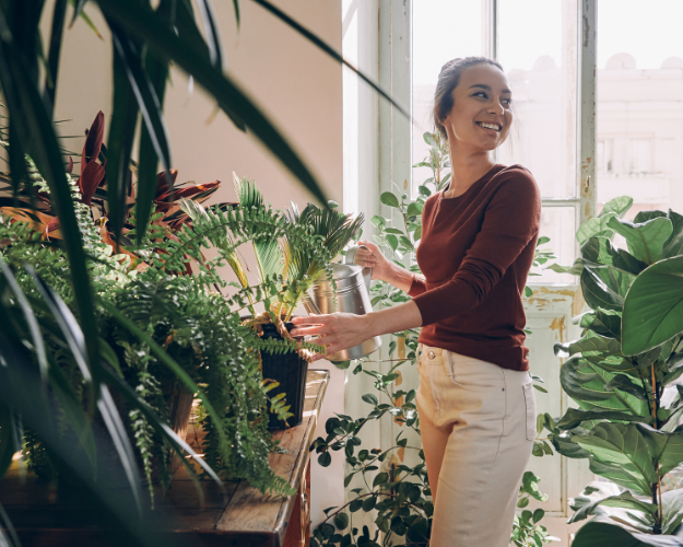 spring repot houseplants