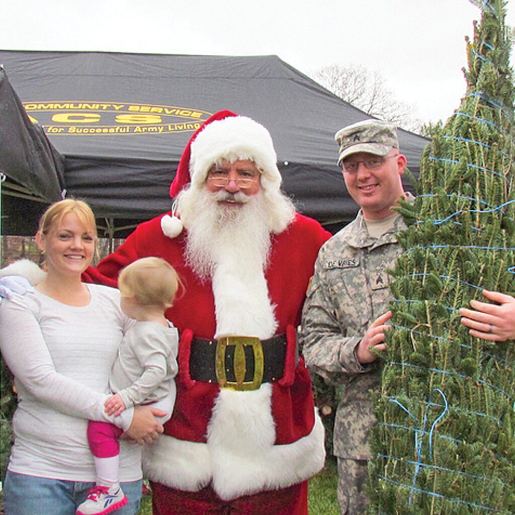 Trees for Troops, military family with baby.
