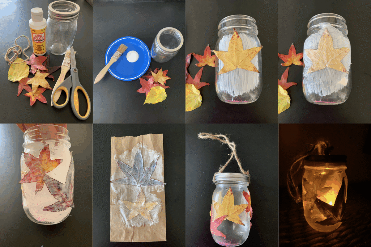 fall leaf lantern